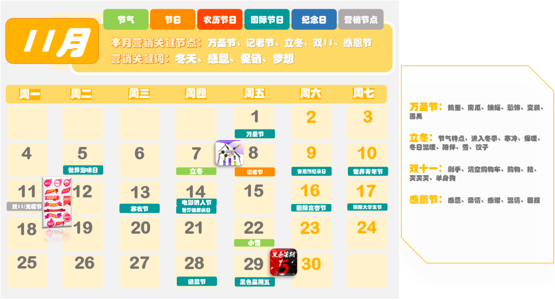 提前布局！11月营销热点备忘录