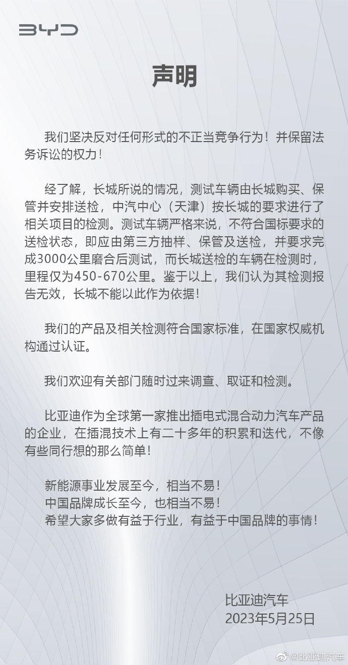 长城“偷袭”比亚迪,好戏才刚开始干货分享
