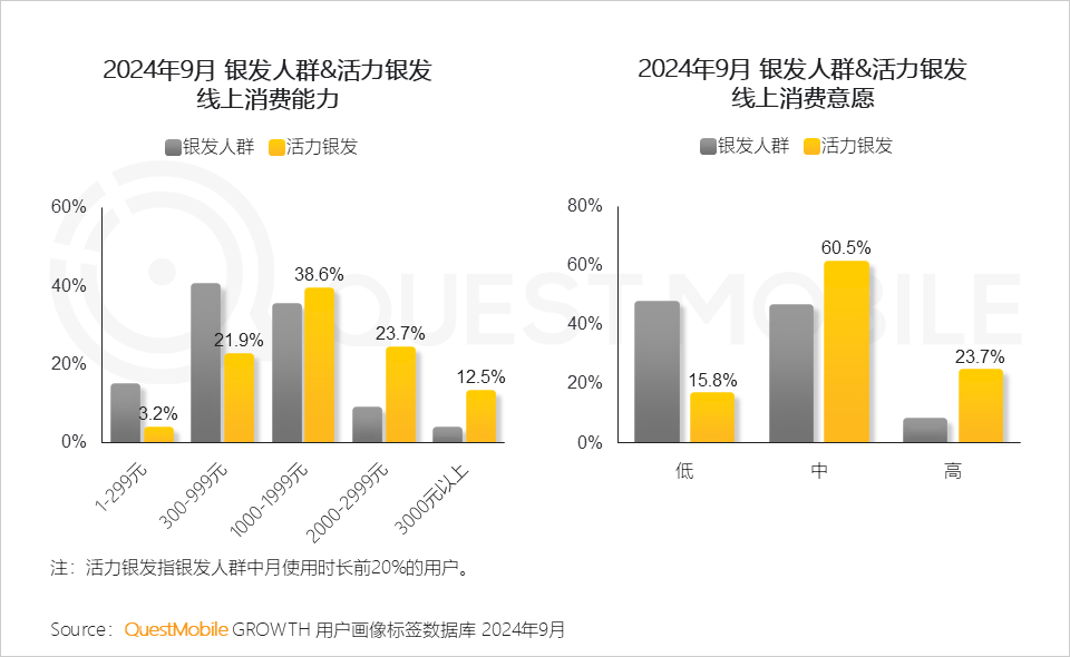 QuestMobile 2024银发人群洞察报告：3.29亿银发用户每月人花129小时上网，短视频总时长占比超35%！