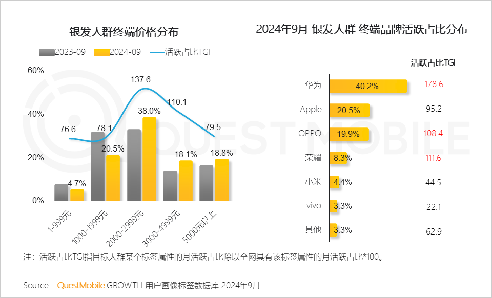 QuestMobile 2024银发人群洞察报告：3.29亿银发用户每月人花129小时上网，短视频总时长占比超35%！