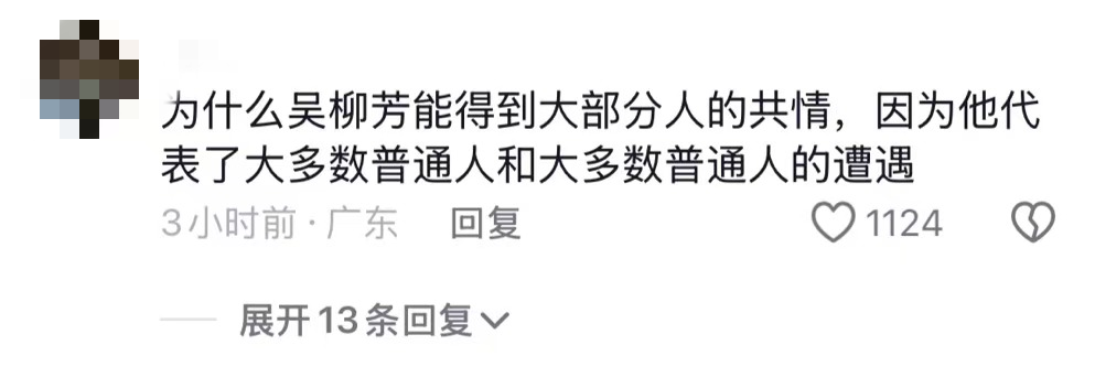 网友们给吴柳芳单开了一套道德标准