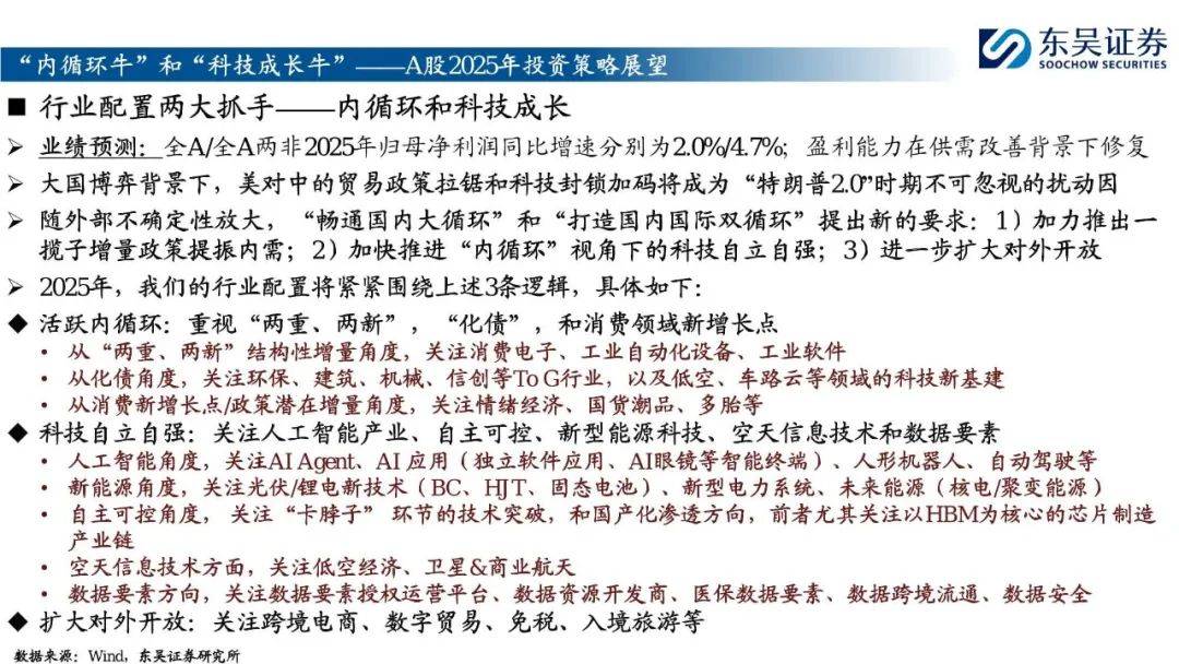 2025年A股投资策略展望：“内循环牛”和“科技成长牛”