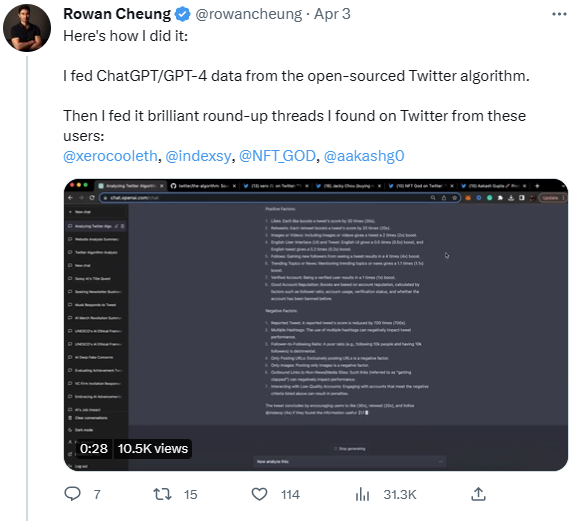 在ChatGPT的指点下，我的帖子获得9亿阅读量丨全球科技热帖