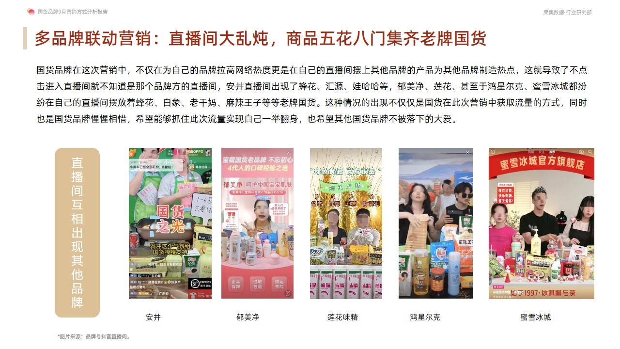 国货品牌9月营销方式分析报告