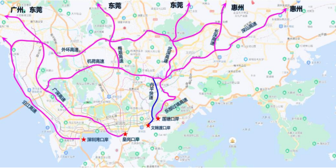 【重点关注】深港跨境货物运输车辆指定通行路线！今日起(跨境汽车运输)