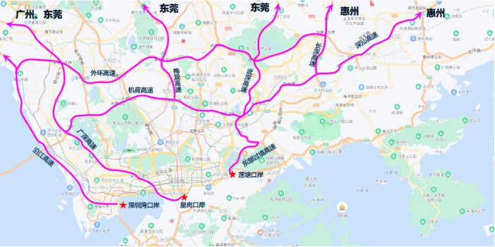 【重点关注】深港跨境货物运输车辆指定通行路线！今日起(跨境汽车运输)